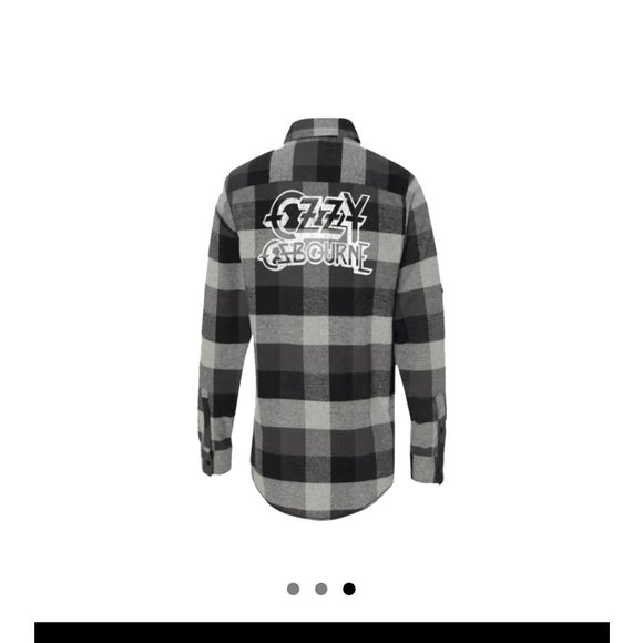 Ozzy Osborne Button Down Flannel Shirt Men's XL Official Merchandise NWOT - Picture 2 of 4